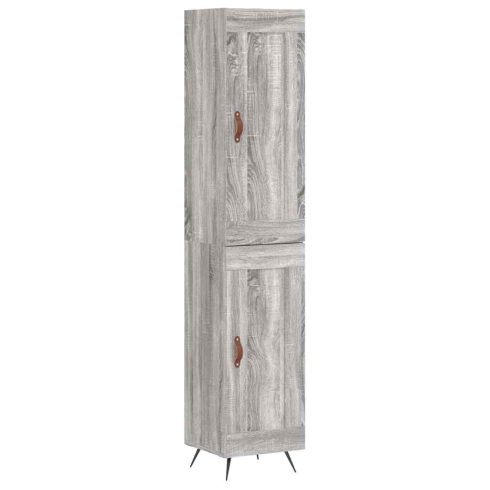Szürke sonoma szerelt fa magasszekrény 34,5 x 34 x 180 cm