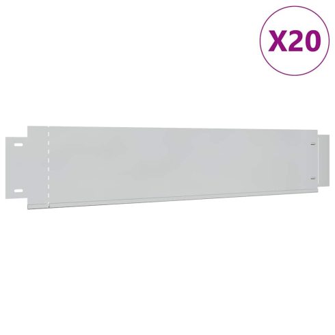 20 db galvanizált acél gyepkerítés 100 x 20 cm