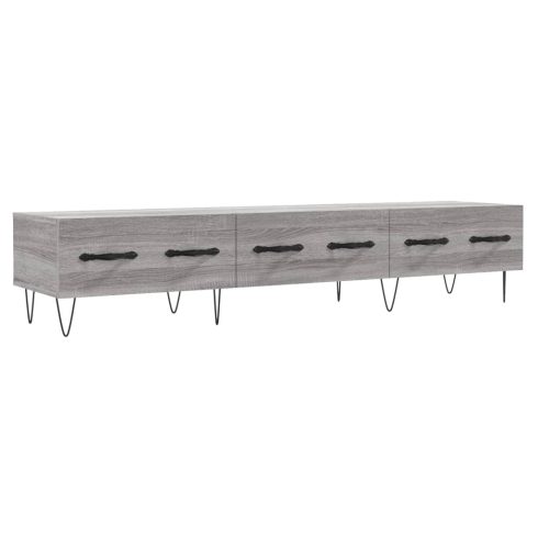 Szürke sonoma színű szerelt fa TV-szekrény 150x36x50 cm