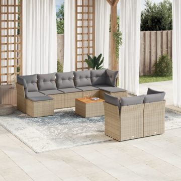   Patio Sofa Set 6-személyes Keverék bézs és világos szürke
