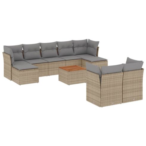 Patio Sofa Set 6-személyes Keverék bézs és világos szürke