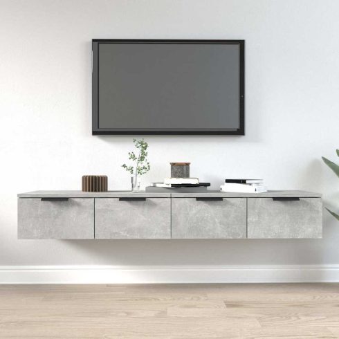 2 db betonszürke szerelt fa fali szekrény 68 x 30 x 20 cm
