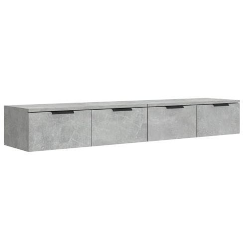 2 db betonszürke szerelt fa fali szekrény 68 x 30 x 20 cm
