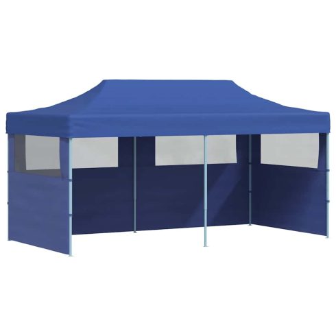 Kék összecsukható pavilon 3 x 6 m