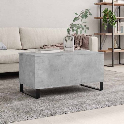 Betonszürke szerelt fa dohányzóasztal 90x44,5x45 cm