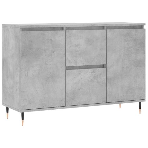 Betonszürke szerelt fa tálalószekrény 101,5 x 35 x 70 cm