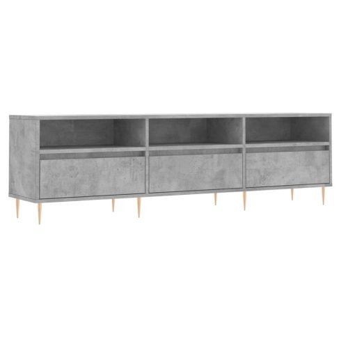 Betonszürke szerelt fa TV-szekrény 150x30x44,5 cm