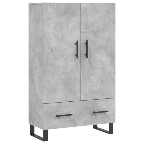 Betonszürke szerelt fa magasszekrény 69,5 x 31 x 115 cm