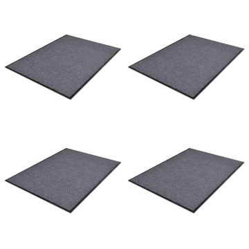 4 db szürke PVC lábtörlő 90 x 60 cm