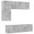 5 darab betonszürke szerelt fa fali TV-bútor