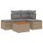   Patio Sofa Set 5-személyes Keverék bézs és világos szürke