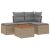Patio Sofa Set 5-személyes Keverék bézs és világos szürke
