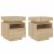 2 db sonoma tölgy éjjeliszekrény LED-fényekkel 40x39x48,5 cm