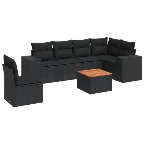 Patio Sofa Set 7-személyes Black