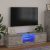 Szürke TV-szekrény LED-világítással 140 x 40 x 36 cm