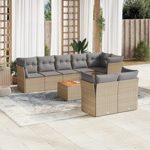 Patio Sofa Set 8-személyes Bézs és szürke keverék