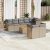 Patio Sofa Set 8-személyes Bézs és szürke keverék