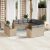 Patio Sofa Set 11-személyes Beige and Grey
