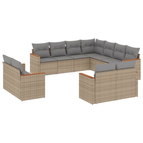Patio Sofa Set 11-személyes Beige and Grey