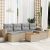 Patio Sofa Set 6-személyes Keverék bézs és világos szürke