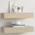 2 db tölgyszínű MDF falra szerelhető fiókos polc 60x23,5x10 cm