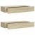 2 db tölgyszínű MDF falra szerelhető fiókos polc 60x23,5x10 cm