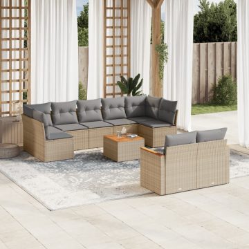 Patio Sofa Set 9-személyes Vegyes bézs