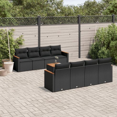 Patio Sofa Set 8-személyes Black