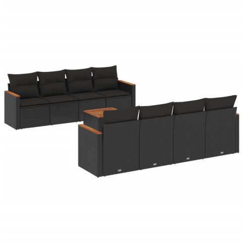 Patio Sofa Set 8-személyes Black