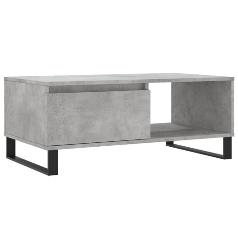 Betonszürke szerelt fa dohányzóasztal 90x50x36,5 cm