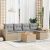 Patio Sofa Set 5-személyes Keverék bézs és világos szürke