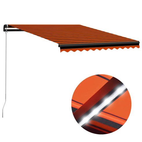Kézi napellenző napelemes LED-del 3,5 x 2,5 m