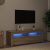 Sonoma tölgy színű TV-szekrény LED-lámpákkal 120 x 35 x 40 cm