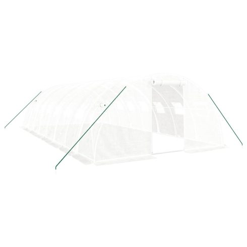Fehér acélvázas melegház 32 m² 8 x 4 x 2 m