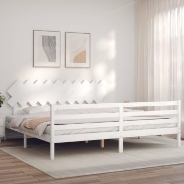 Tömör fa ágykeret fejtámlával 200 x 200 cm