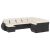 Patio Sofa Set 9-személyes Fekete és Krém