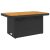 Fekete polyrattan és akácfa kerti asztal 90 x 55 x 71 cm