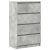 Betonszürke szerelt fa tálalószekrény 60 x 35 x 98,5 cm