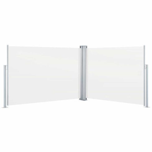 Krémszínű behúzható oldalsó napellenző 120 x 1000 cm