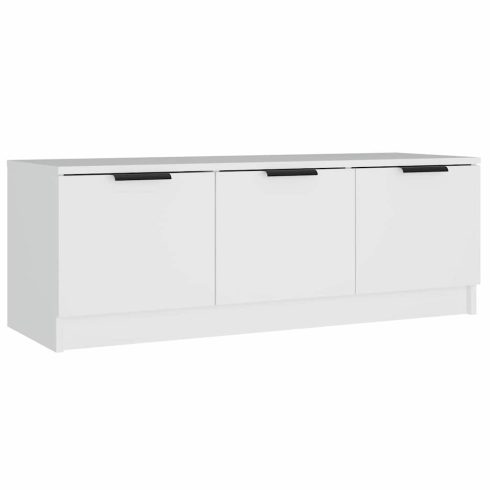 Fehér szerelt fa TV-szekrény 102 x 35 x 36,5 cm