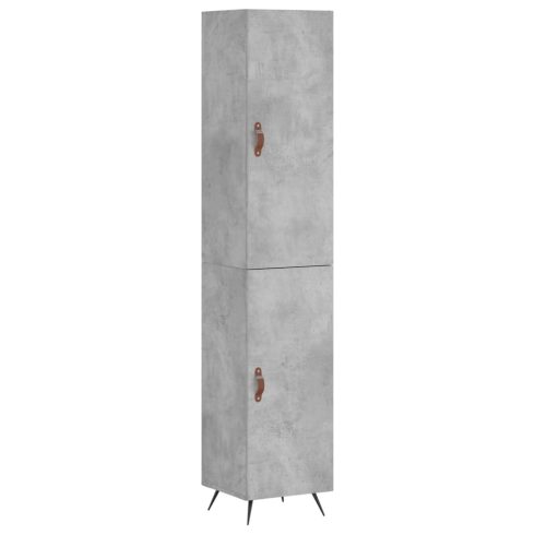 Betonszürke szerelt fa magasszekrény 34,5x34x180 cm