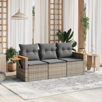 Patio Sofa Set 3-személyes Grey