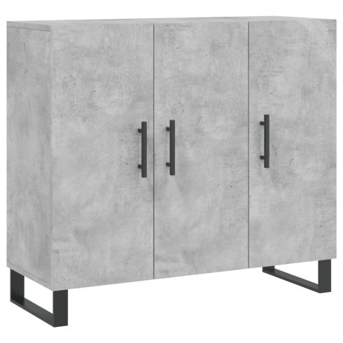 Betonszürke szerelt fa tálalószekrény 90 x 34 x 80 cm