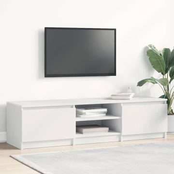Fehér szerelt fa TV-szekrény 140 x 40 x 35,5 cm