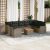 Patio Sofa Set 10-személyes Grey and Dark Grey