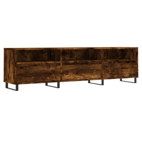 Füstös tölgy színű szerelt fa TV-szekrény 150 x 30 x 44,5 cm