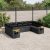 Patio Sofa Set 9-személyes Black
