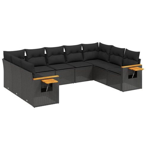 Patio Sofa Set 9-személyes Black