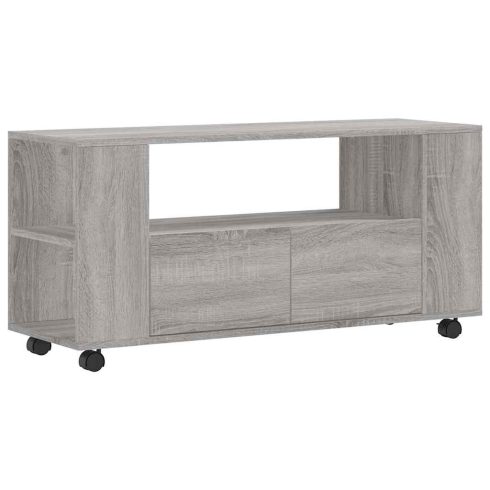Szürke sonoma színű szerelt fa TV-szekrény 102x34,5x43 cm