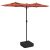 Terrakotta dupla tetős LED-es napernyő 316x145 cm